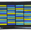 Colour stripes decorative glass bowl