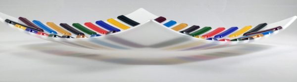 Coloured keys decorative glass bowl - Image 2